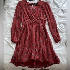 Rust colored floral dress
